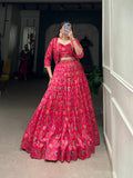Tasar Silk Floral Printed Lehenga