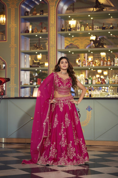 Nysa Embroidered Lehenga Choli with Organza Dupatta