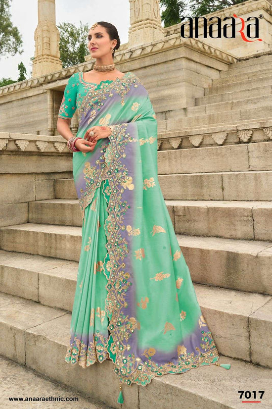 Silk Fancy Embroidered Festive Saree with Unstitched Blouse