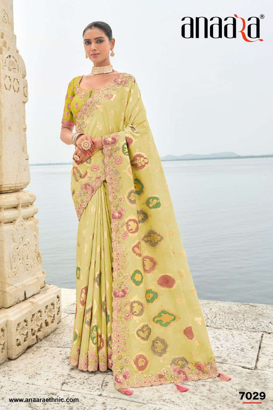 Silk Fancy Embroidered Festive Saree with Unstitched Blouse