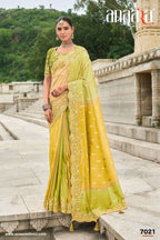 Silk Fancy Embroidered Festive Saree with Unstitched Blouse
