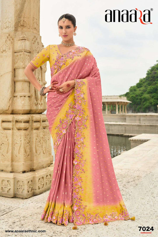 Silk Fancy Embroidered Festive Saree with Unstitched Blouse