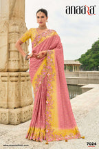 Silk Fancy Embroidered Festive Saree with Unstitched Blouse