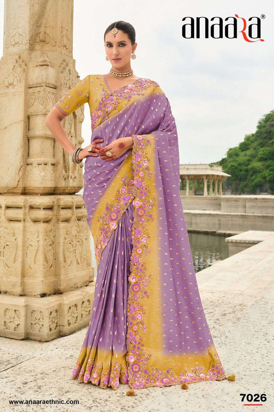 Silk Fancy Embroidered Festive Saree with Unstitched Blouse