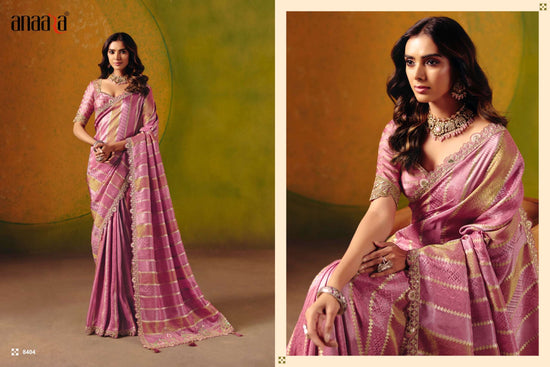 Jacquard Silk Printed Festive Saree with Unstitched Blouse