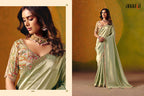 Jacquard Silk Printed Festive Saree with Unstitched Blouse