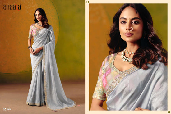 Jacquard Silk Printed Festive Saree with Unstitched Blouse