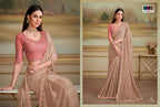 Georgette Designer Party Wear Saree with Embroidered Unstitched Blouse