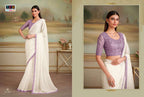 Georgette Designer Party Wear Saree with Embroidered Unstitched Blouse