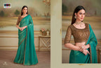 Georgette Designer Party Wear Saree with Embroidered Unstitched Blouse