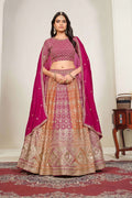 Mehvish Faux Georgette Heavy Embroidered Bridal Lehenga with Cancan & Dupatta