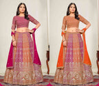 Mehvish Faux Georgette Heavy Embroidered Bridal Lehenga with Cancan & Dupatta