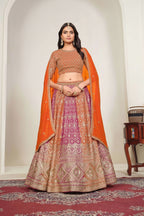Mehvish Faux Georgette Heavy Embroidered Bridal Lehenga with Cancan & Dupatta